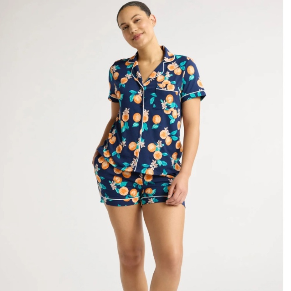 Walmart Orange Pajama Set